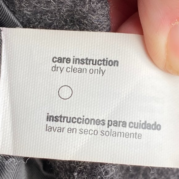 Esprit Wool Hooded Pea Coat Gray Outerwear Nautical Neutral Classic Preppy-L - Picture 14 of 14